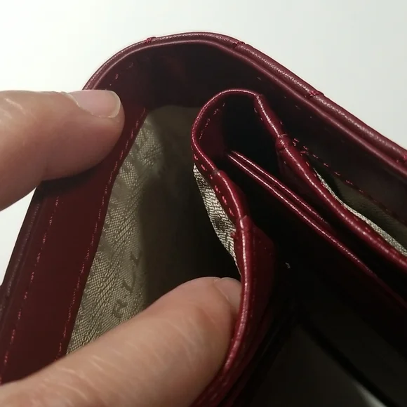 NWT Lauren Ralph Lauren Carrington New Compact Leather Wallet In Red - Picture 11 of 12